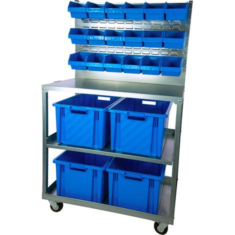 Desserte avec 4 novabacs 54 litres + bacs à bec Eco : 18 x 3 litres - 5203200 (1/5)