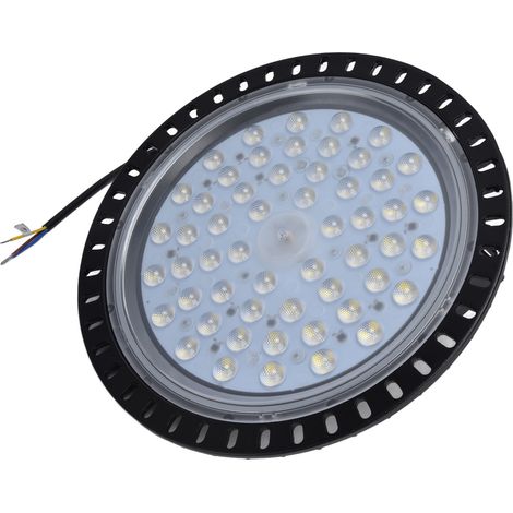 Lot IP50 UFO LED 200W 110V pour entrepôt, éclairage industriel commercial étanche, super lumineux, certifié et breveté, poids lourd. (1/5)