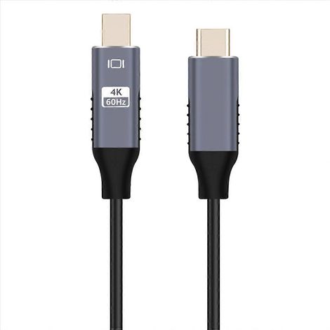 Câble USB-C vers Mini DisplayPort 4K, cordon Type C adaptateur vidéo, compatible MacBook, écran et projecteur, haute résolution, robuste et fiable (1/5)