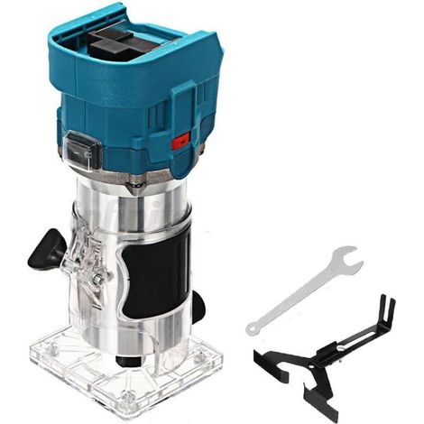 Teetok – Défonceuse à bois sans fil 850 W – Moteur Brushless – Vitesse variable 10 000-30 000 tr/min – Diamètre de pince 6,35 mm – Compatible avec batteries Makita (1/5)