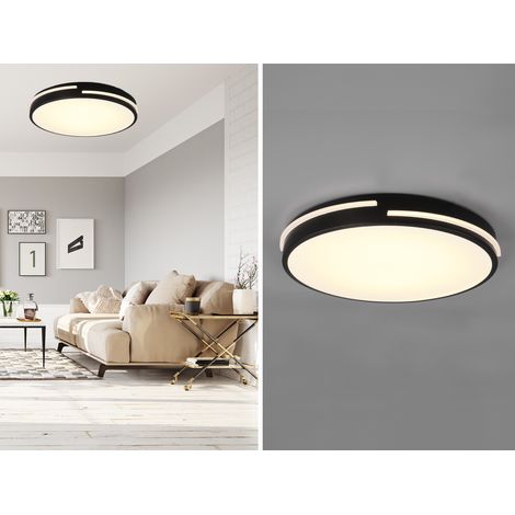 LED Deckenleuchte TACOMA Schwarz dimmbar Lichtfarbe einstellbar, Ø 40cm (1/5)