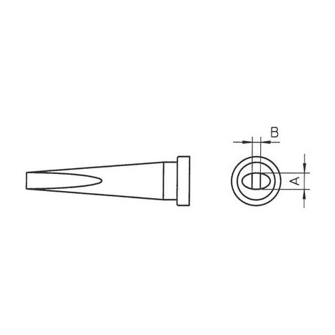 Weller LT-L Punta de soldador forma cincel 2 mm
