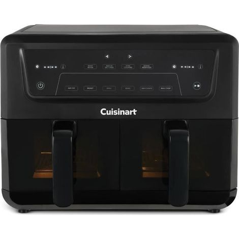 Friteuse sans huile CUISINART - Airfryer AFD10XBLE - Capacité 10,4L - Double cuves - Noir - 2400W (1/5)