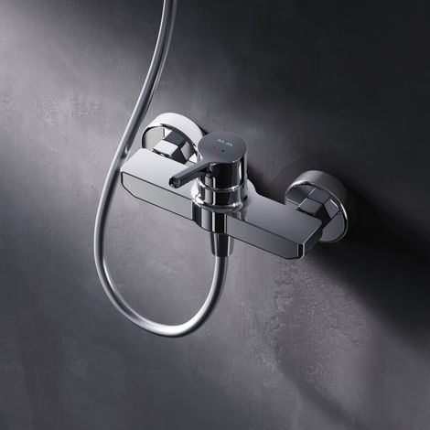 AM.PM Duscharmatur Einhebel Brausebatterie Chrom Armatur Mischbatterie Brausearmatur Brausebatterie Wasserhahn Bad Mischbatterie Dusche