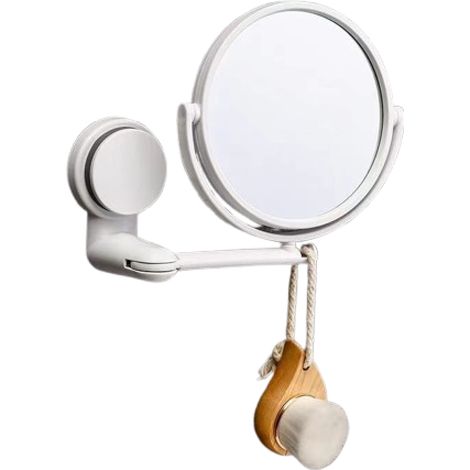 1 Miroir mural et de table, double face grossissant, ventouse, rotation 360°, réglable, salle de bain (1/5)