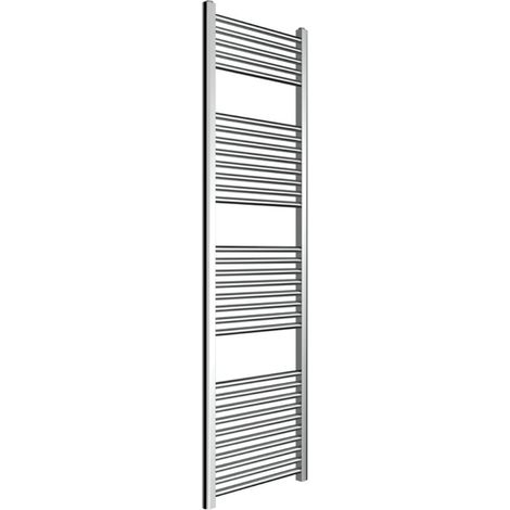 Termoarredo cromato bagno in acciaio calorifero termosifone scaldasalviette misure h1650xl600xi550 31 tubi - pezzi 1