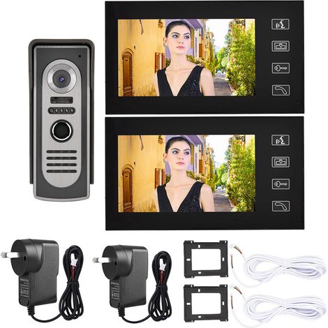 Visiophone filaire 7 pouces LCD avec vision nocturne, kit de sonnette vidéo intelligente pour maison (prise AU) (1/5)
