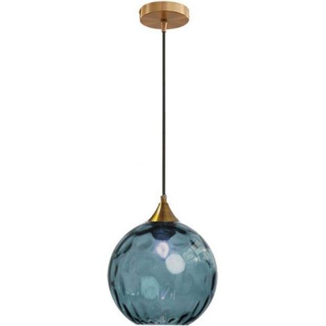 20cm Bleu foncé Globe en verre Suspension Base en bronze doré avec boule de verre Lampe de plafond suspendue pour îlot de cuisine(Bleu foncé) Voir les détails du produit Déposer un avis Poser la 1ère (1/4)