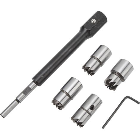 Jeu de 5 outils de coupe pour carter d'injecteur diesel, haute dureté, robuste et durable, très pratique, comprend une clé hexagonale, convient aux moteurs CDI. (1/5)