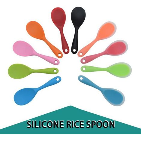 Cuillère À Riz - Silicone Alimentaire - Résistante Chaleur Jusqu'à 230 °C - Antiadhésif - Ne Raye Pas Les Casseroles - 1 Pièce (1/4)