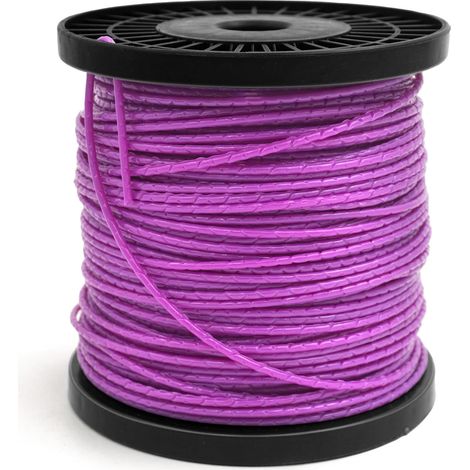 Trimmerfaden, Hochleistungs-Schneidfaden 2,4 mm (0,095 Zoll) x 86 m (282 Fuß) Nylon-Rasentrimmerfaden mit geprägten Einkerbungen, Unkrautschneidfaden (1/5)