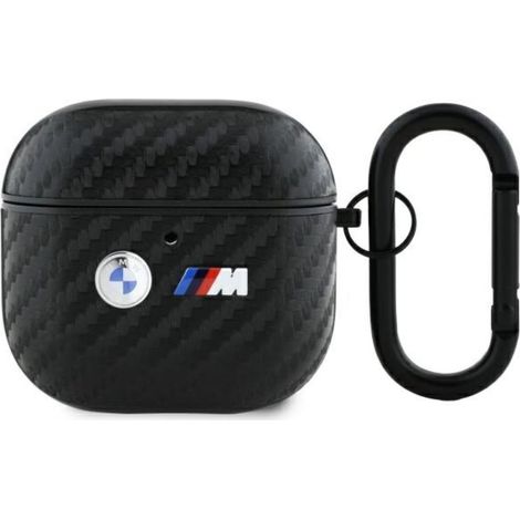BMW Carbon Doppelmetall-Logo - AirPods 4 Hülle (Schwarz) (1/3)