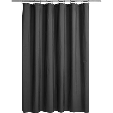 Cortina de ducha negra, PEVA de alta calidad, ligera, negra (100 cm x 180 cm) (1/5)