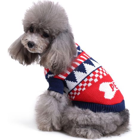 Pull Pour Chien Et Chat - Vêtement Hiver En Acrylique - Tenue De Noël Festive - Taille XS (1/5)
