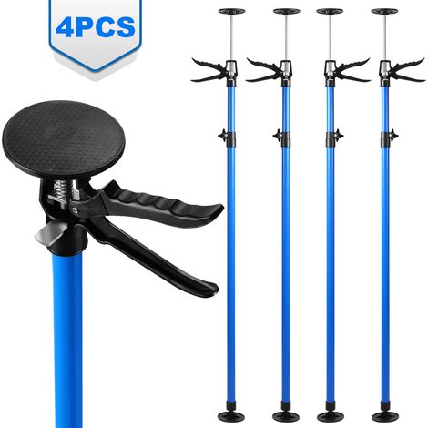 Wolketon Montante de soporte regulable en altura 115-290cm, juego de 4 montantes de acero, montaje (1/5)