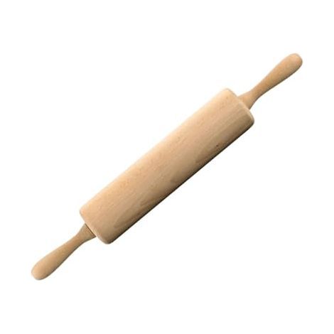 Rouleau patisserie en bois, rouleau à pâtisserie, accessoires cuisine, ustensiles de cuisine patisserie, rouleau à patisserie, Bois, Métal, 44,5 x 6 x 6 cm (1/4)