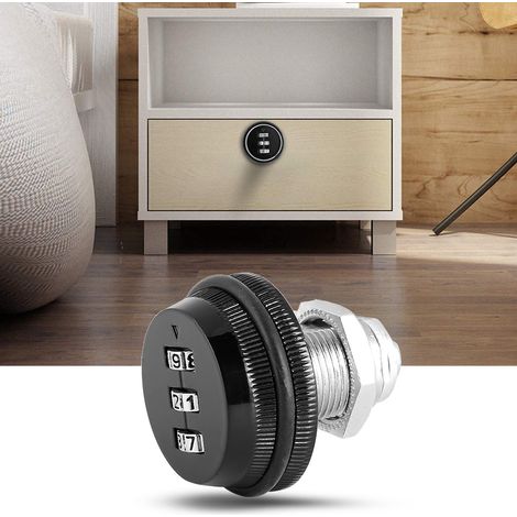 Serrure à code mécanique 3 chiffres en alliage zinc pour boîte aux lettres, armoire ou valise - 2 pièces - 20mm (1/5)