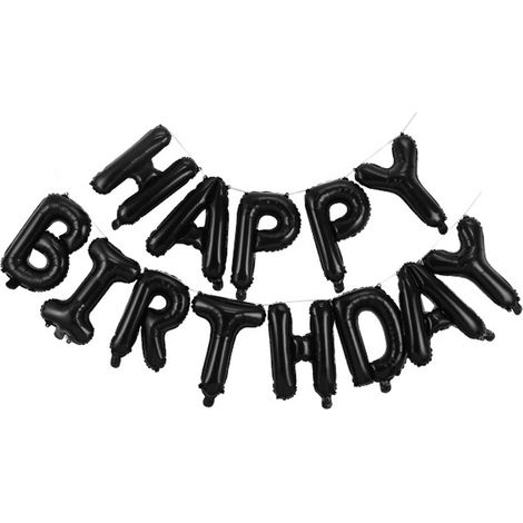 Ballons « Joyeux anniversaire », banderoles en aluminium pour décorations et accessoires de fête d'anniversaire