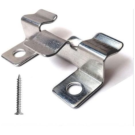 Lot de 100 clips de fixation pour terrasse en composite avec vis en acier inoxydable（hauteur 1 cm） (1/5)