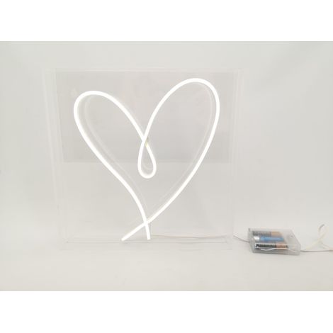 Vimin Box Cuore Led Stilizzato in Box Acrilico