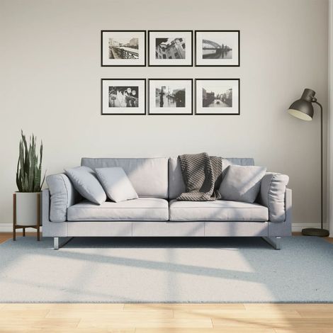 Teppich HUARTE Kurzflor Weich und Waschbar Blau 160x230 cm