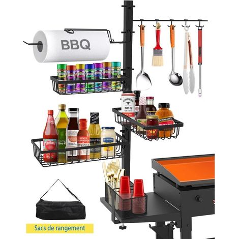 Panier de Barbecue, Accessoires Grille Barbecue pour Camping-Car, Cuisine Camping, extérieur, Idee Cadeau Homme/Papa - (1/5)