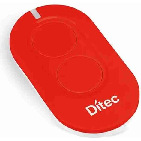 DITEC - cod. ZEN2R Radio trasmettitore 433 MHz rolling code 2 funzioni. Possibilità di configurazione in modalità AES 128. Colore: rosso
