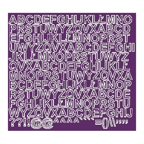 Lettere adesive autoadesive da 1,5 cm, viola opaco (1/2)