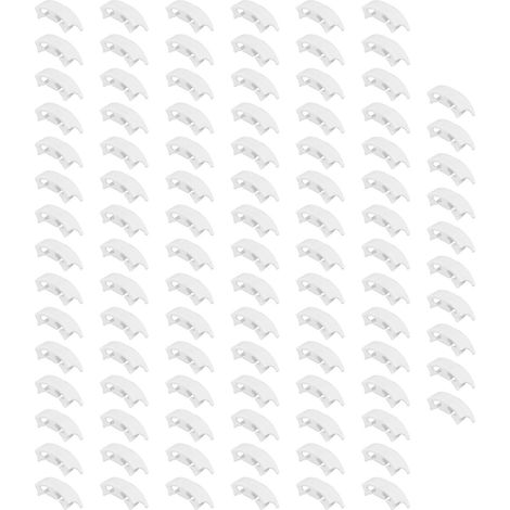 100 clips de support pour plantes en plastique robuste pour fixer les branches verticales, utilisables par exemple pour les tomates, les vignes et les légumes. (1/5)