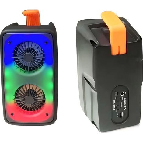 Enceinte Bluetooth Kimiso QS-2303 (2000 W PMPO - Noir)