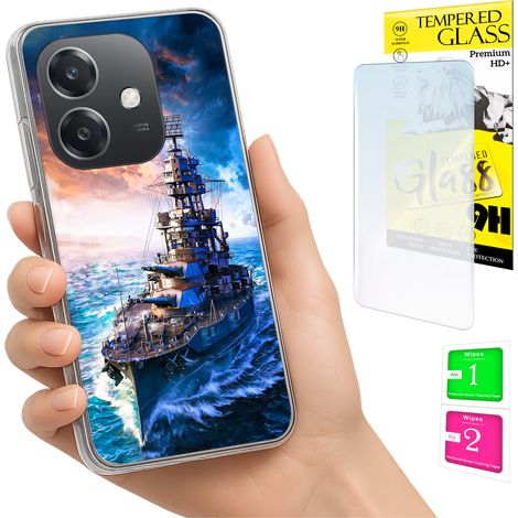Funda para Oppo A40 / A40m / A60 5G con cubierta para foto y tapa trasera de cristal 9H. (1/5)