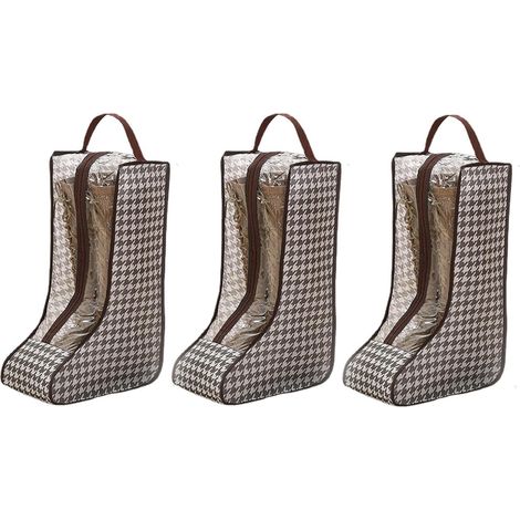 3-piece set of high boot storage bags, waterproof shoe bags, portable boot bags with handles, dimensions 202848.
