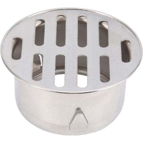 Scarico a pavimento in acciaio inox, griglia di copertura rotonda anti-intasamento, filtri per scarico da balcone per bagno, cucina, bagno (uscita piatta 75)