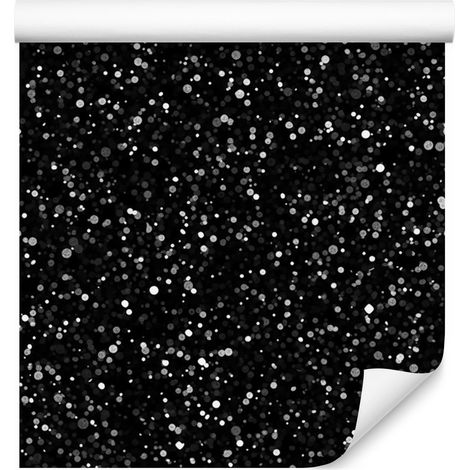 Papier peint à paillettes noires pour salon et chambre 50x1000 cm (1/5)