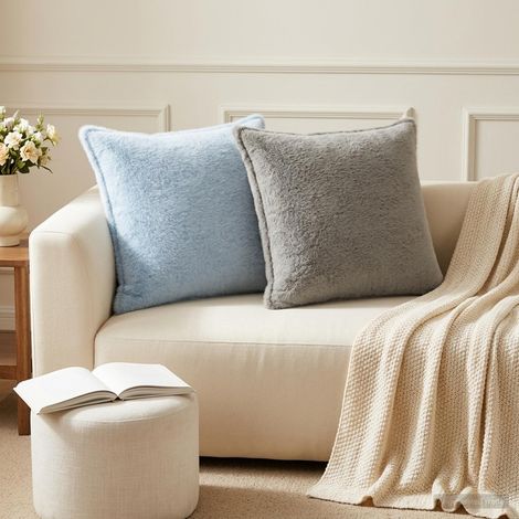 vidaXL Cushion Cover 2 pcs HOUTEN Light Grey 55 x 55 cm (1/5)