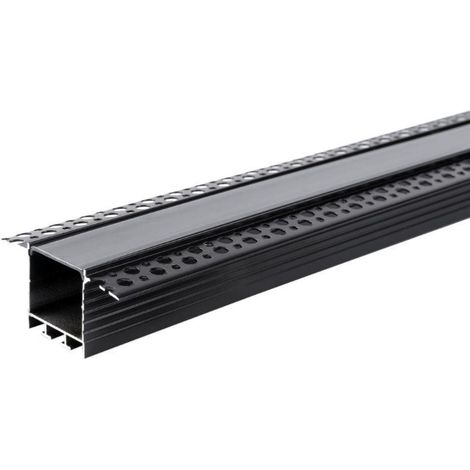 Profilé Encastrable Large 2m Aluminium pour Ruban LED Couvercle
