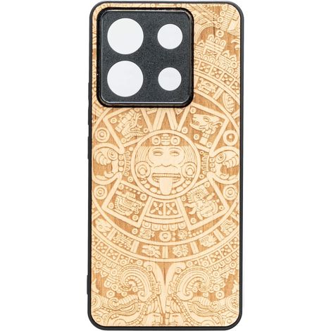 Bewood Holzhülle für Xiaomi Redmi Note 13 Pro 5G AZTEC CALENDAR ANIEGRE (1/2)