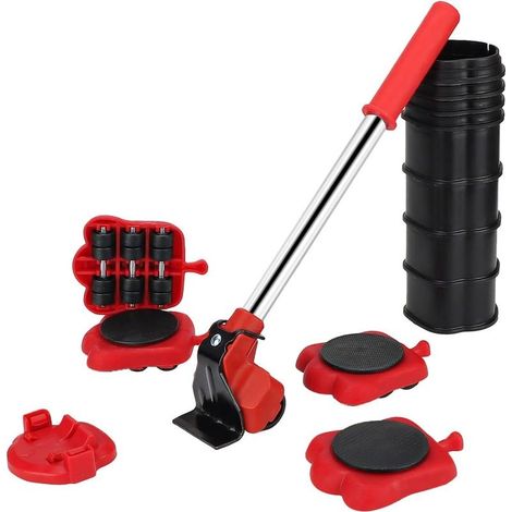 Ensemble élévateur de meubles 14 pièces – Système de levage ergonomique – Charge maximale 300kg – Pour sols en bois dur et tapis (1/5)