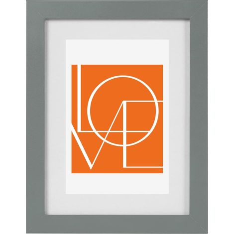 WOLTU Marco de fotos de madera 30x40 cm – Para pared y sobremesa – Gris