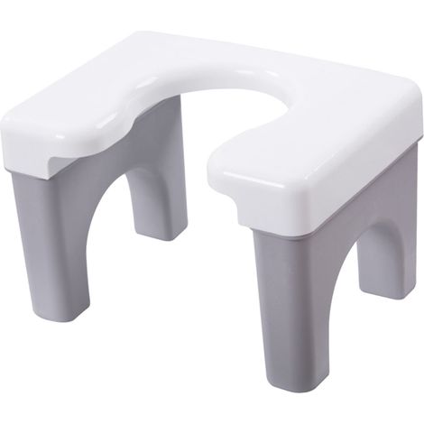 Tabouret de toilette à la turque, chaise de toilette portable, tabouret de bain hygiénique antidérapant, chaise percée multifonctionnelle, gris anthracite, version adulte (1/5)