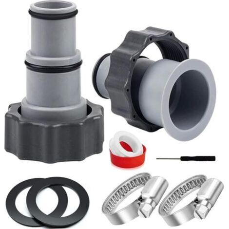 2 Pack A Pool Adapter for Swimming Pool, Connection Kit, Hose Adapter for Pumps, 32-38mm, with Internal Thread, Easy Installation for Your Pool Hose (1/5)