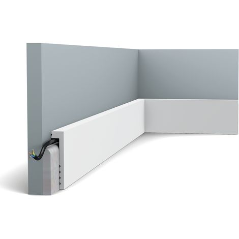 Battiscopa Orac Decor SX171 AXXENT modanatura design moderno bianco 2m