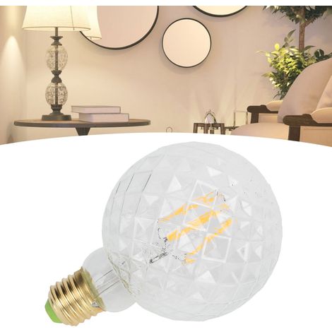 Ampoule décorative LED 220 V E27 4 W G95 en verre, filament haute luminosité, style vintage, pour salon et chambre. Transparente. (1/5)