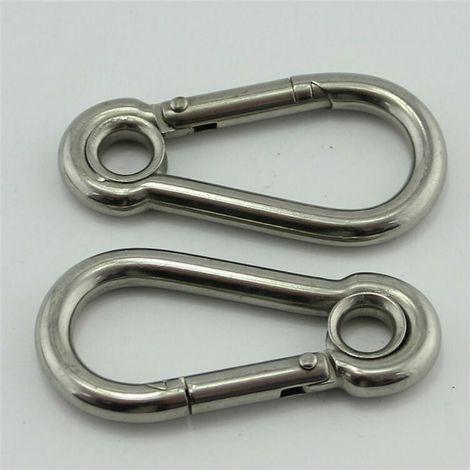 Attache-sangle à ressort en acier inoxydable, attache de sécurité, attache pour trou de sangle, fixation de connexion