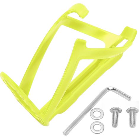 Porte-bidon vélo route VTT en plastique, support gourde jaune, pièces détachées bicyclette, cage à eau. (1/5)
