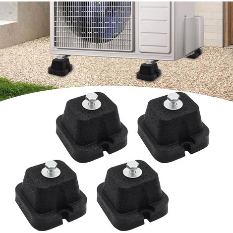 4 Pack Air Conditioner Anti-Vibration Bases, Rubber Shock Absorbers, Rubber Shock Feet, Water Resistant and Noise Reducer, Load Capacity 500kg (1/5)