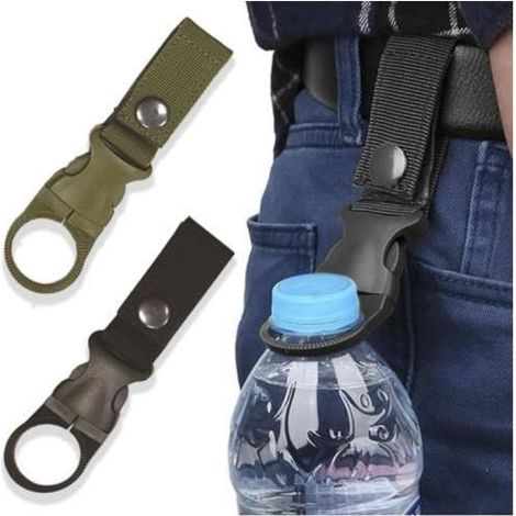 2Pcs Porte Bouteille Ceinture Boucle de Bouteille d'eau Sangle Suspendue Crochet Ceinture Clip Porte-Bouteille d'eau Clip - fy (1/4)