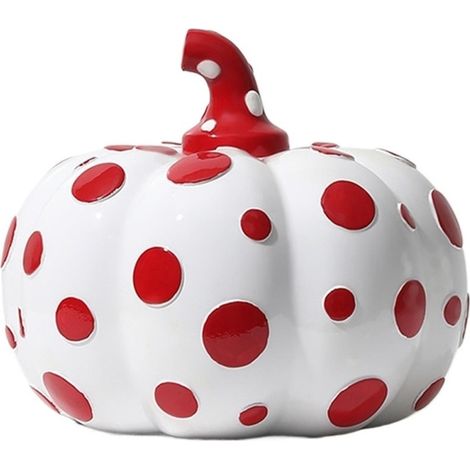 Ornement Citrouille - Décoration Intérieure en Résine pour Salon Étagère Couloir - Style Luxe Épuré - Lot de 1