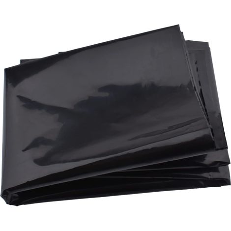 Film polyéthylène noir pour serre - 6 mil - Extra épais - indéchirable - En polyéthylène - Bâche de jardin occultant - Bâche imperméable - Film tunnel de serre (2 x 6 m) (1/5)
