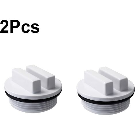 Bouchon antigel anti-refoulement pour piscine et spa (2 pièces), bouchon de vidange de filtre en plastique fileté de 1,5 pouce (1/5)